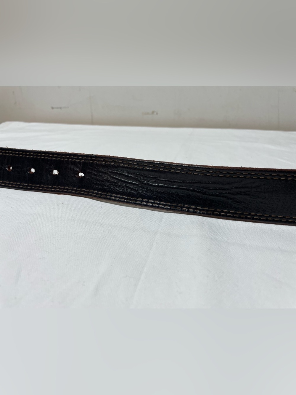 Allen Edmonds Leather Belt Men’s 41 Dark Brown Brass USA Made - Picture 4 of 16